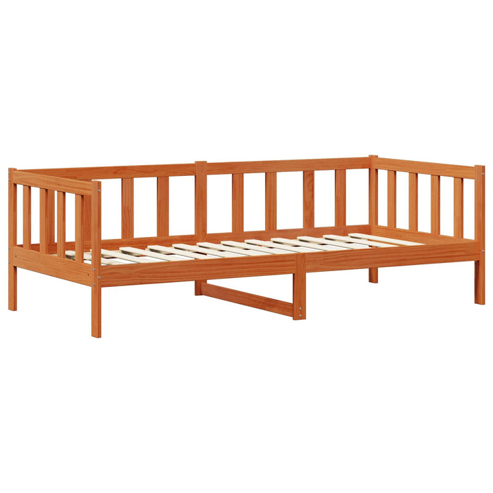 Dag seng med madras Voks brun og hvid 90 x 200 cm