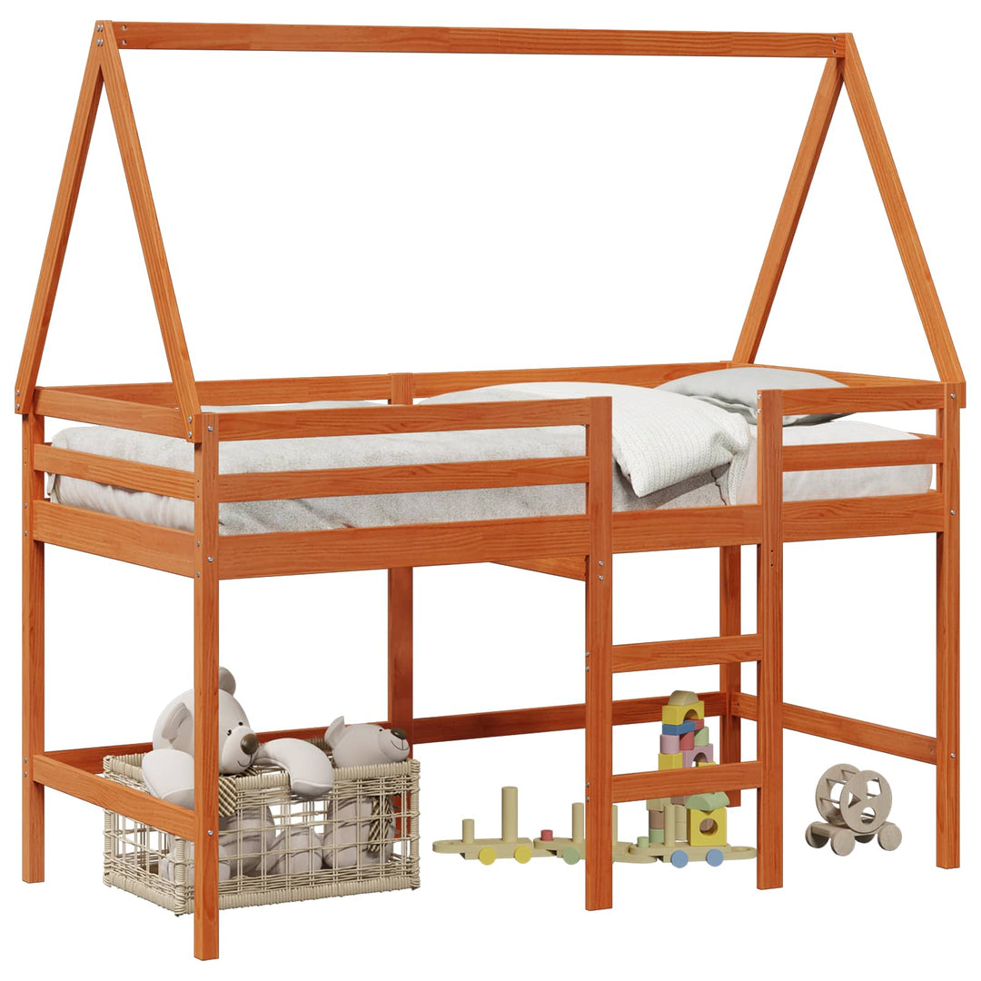 Hemsengramme VoksBrun 90 x 190 cm Massivt fyrretræ