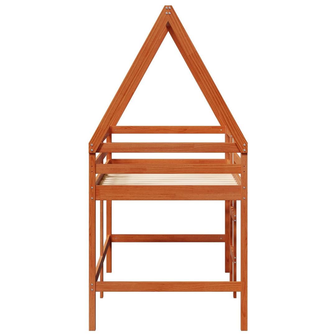 Hemsengramme VoksBrun 90 x 190 cm Massivt fyrretræ