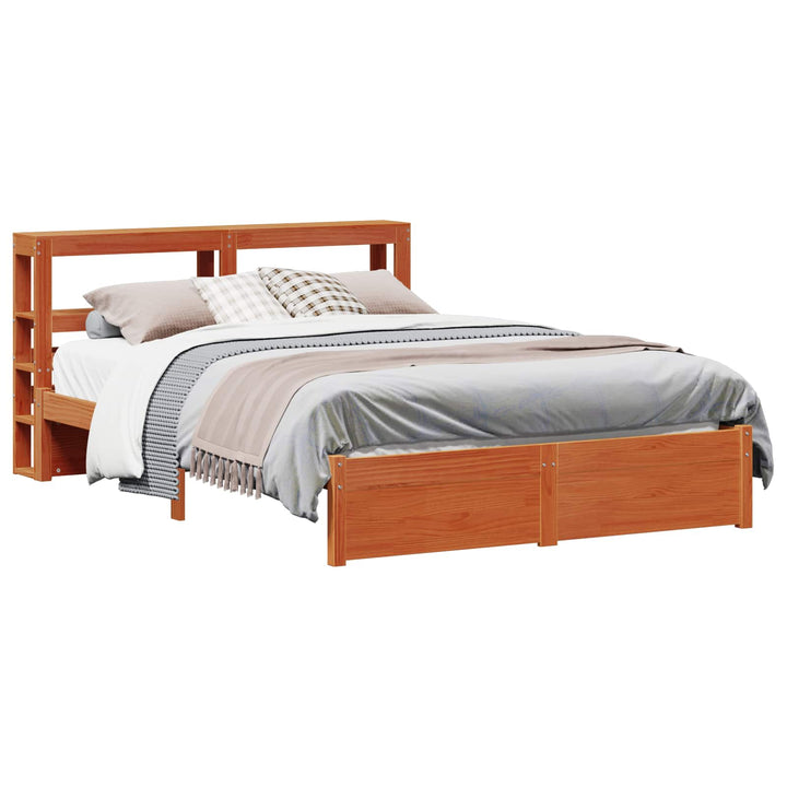Sengestel Voks brun 120 x 200 cm Massivt fyrretræ