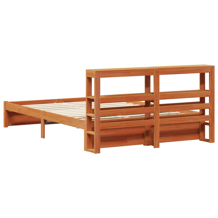 Sengestel Voks brun 120 x 200 cm Massivt fyrretræ