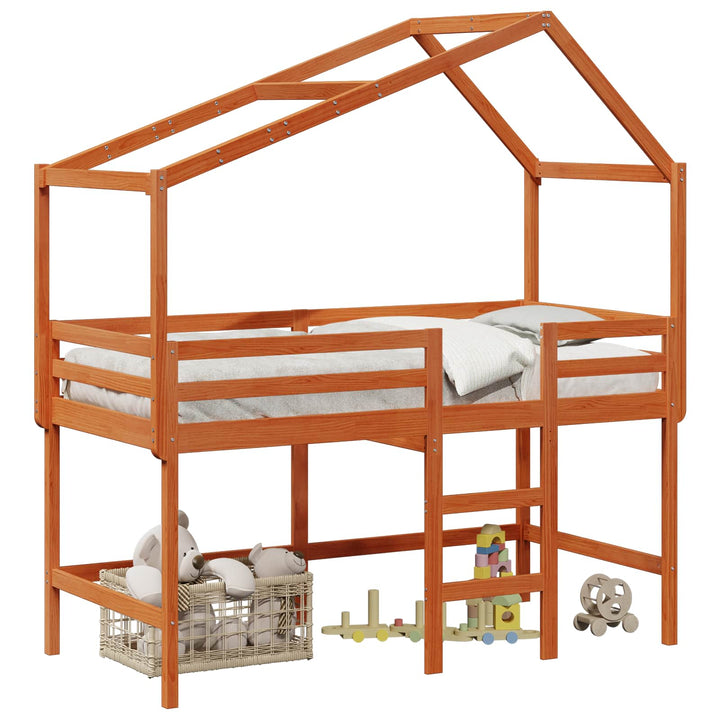 Hemsengramme Voksbrun 90 x 190 cm Massivt fyrretræ