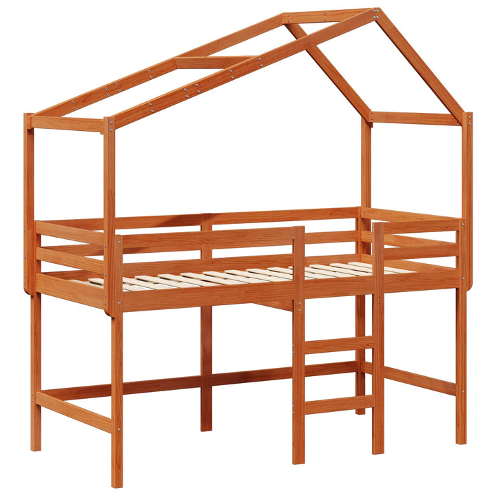 Hemsengramme Voksbrun 90 x 190 cm Massivt fyrretræ