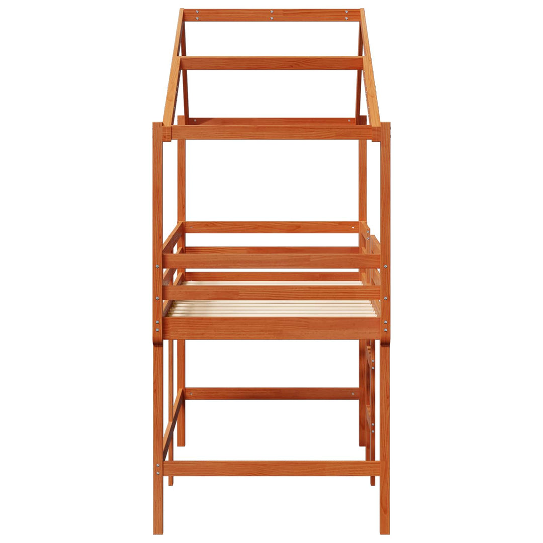 Hemsengramme Voksbrun 90 x 190 cm Massivt fyrretræ