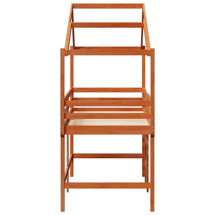 Hemsengramme Voksbrun 90 x 190 cm Massivt fyrretræ