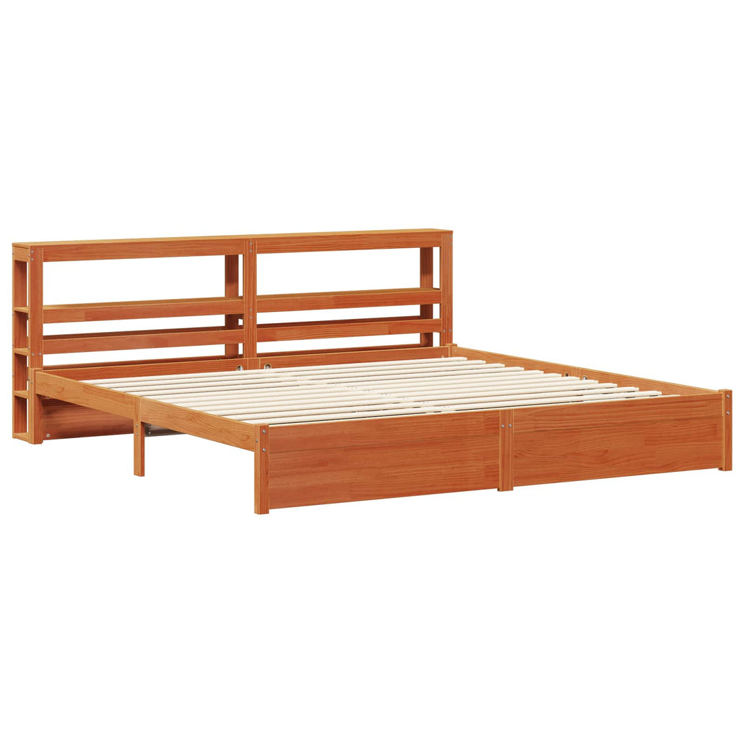 Sengestel Voks brun 180 x 200 cm Massivt fyrretræ
