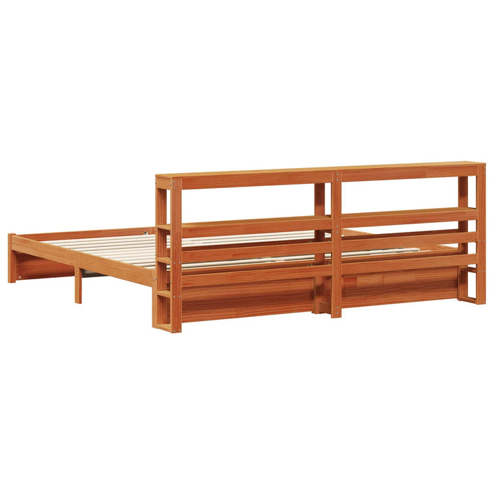 Sengestel Voks brun 180 x 200 cm Massivt fyrretræ