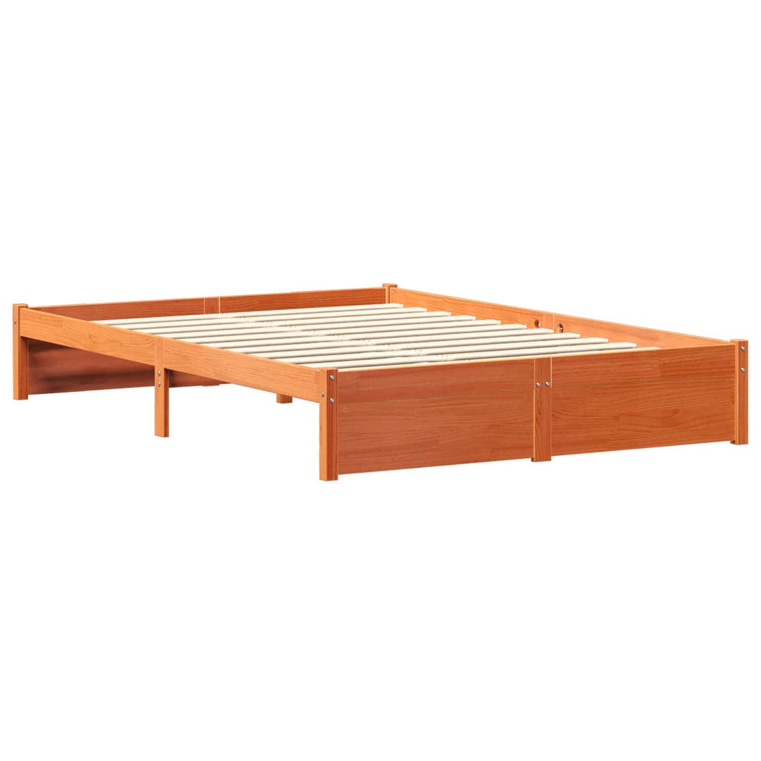 Sengestel med opbevaringshovedgavl VoksBrun 160 x 200 cm