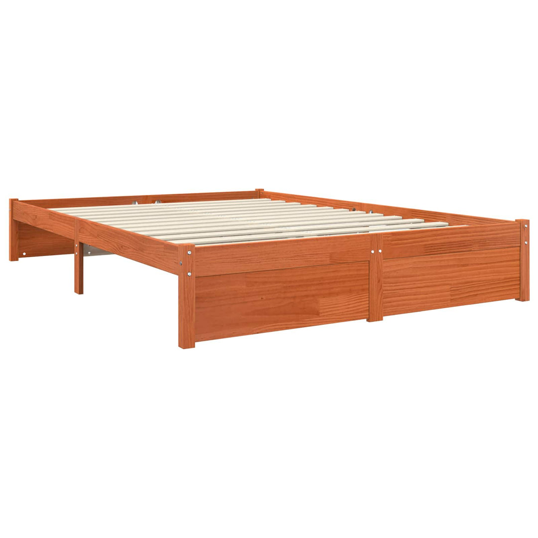 Bogreol Sengramme VoksBrun 200 x 140 cm Massivt fyrretræ