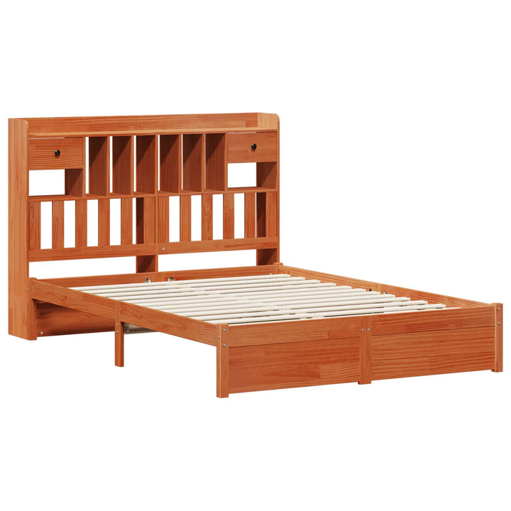 Bogreol Sengramme VoksBrun 200 x 140 cm Massivt fyrretræ