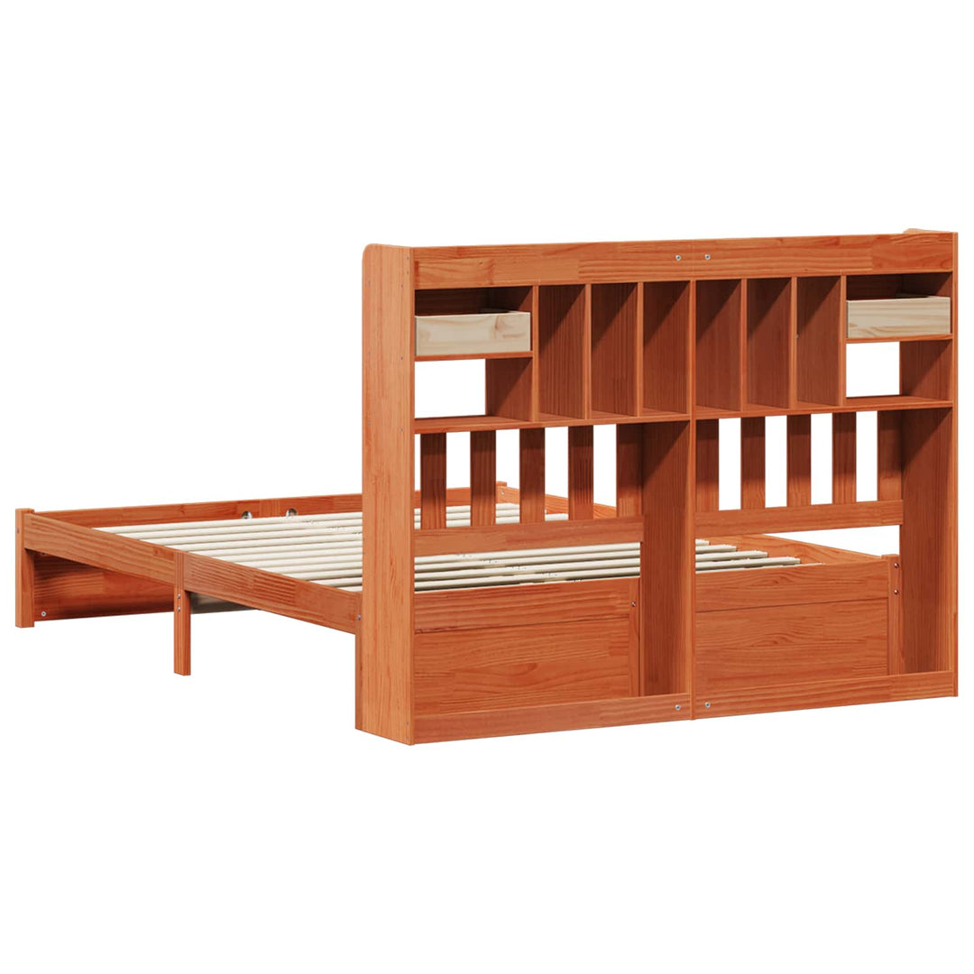 Bogreol Sengramme VoksBrun 200 x 140 cm Massivt fyrretræ