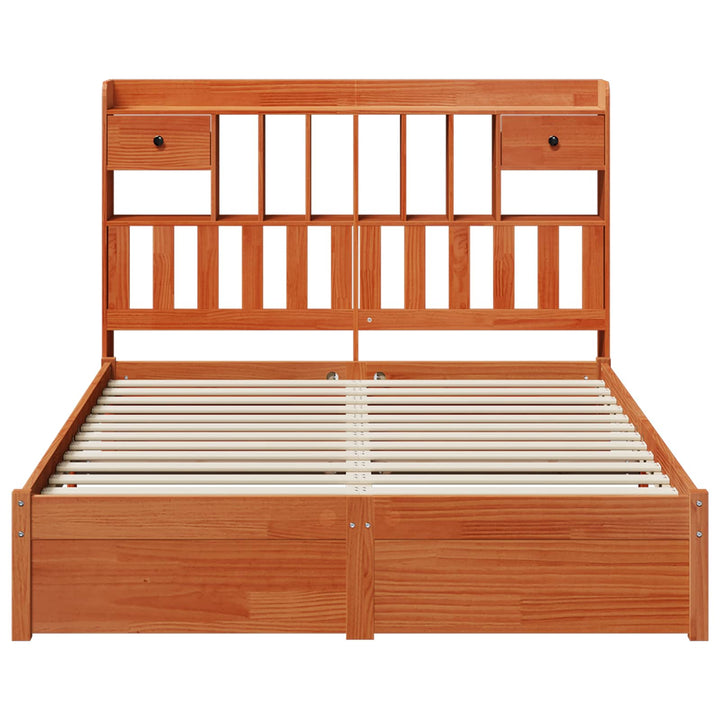 Bogreol Sengramme VoksBrun 200 x 140 cm Massivt fyrretræ