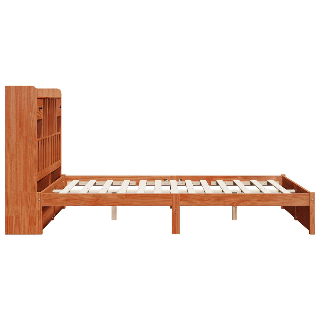 Bogreol Sengramme VoksBrun 200 x 140 cm Massivt fyrretræ