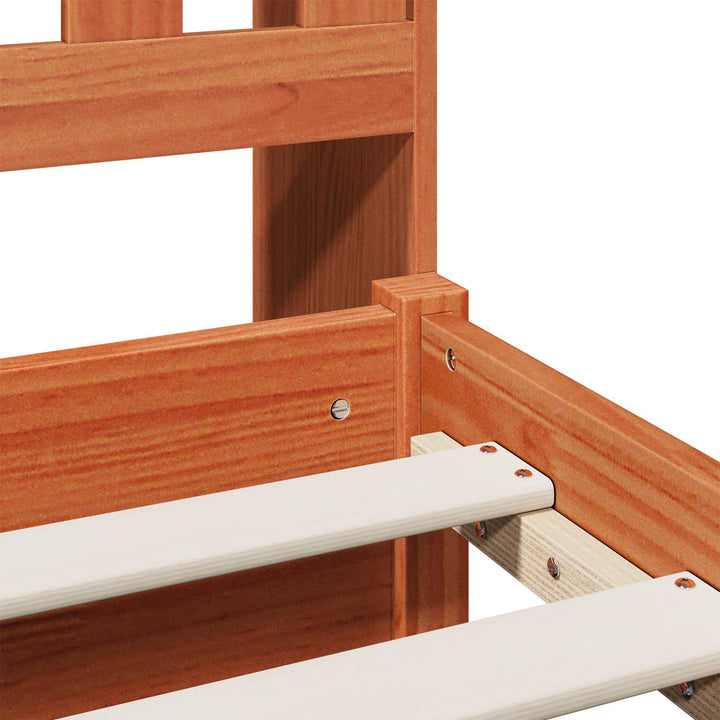 Bogreol Sengramme VoksBrun 200 x 150 cm Massivt fyrretræ