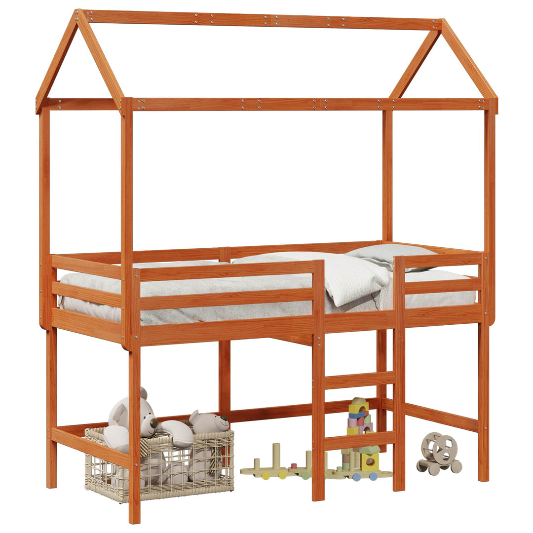 Hemsengramme VoksBrun 90 x 190 cm Massivt fyrretræ