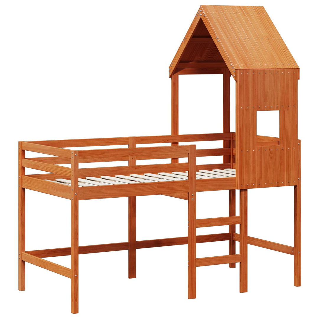 Hemsengramme VoksBrun 90 x 190 cm Massivt fyrretræ
