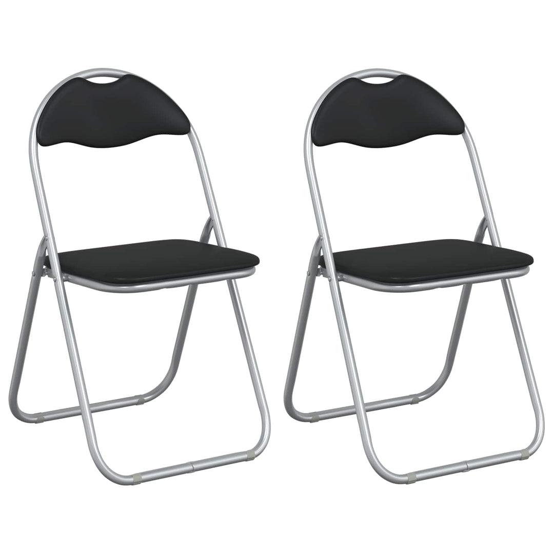 Sammenklappelig stol 2 pcs Sort og grå 48 x 43,5 x 81 cm