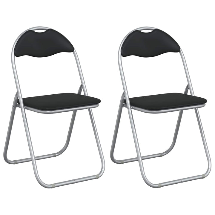Sammenklappelig stol 2 pcs Sort og grå 48 x 43,5 x 81 cm