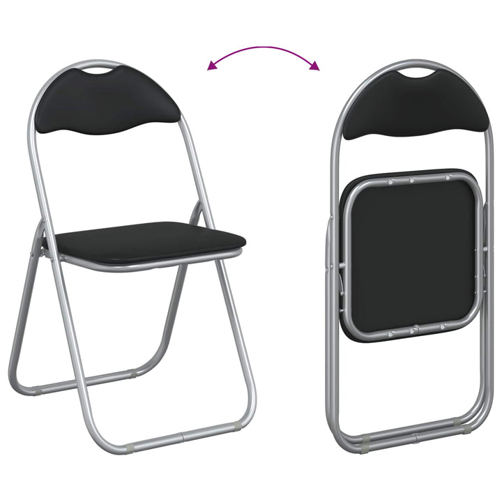 Sammenklappelig stol 2 pcs Sort og grå 48 x 43,5 x 81 cm