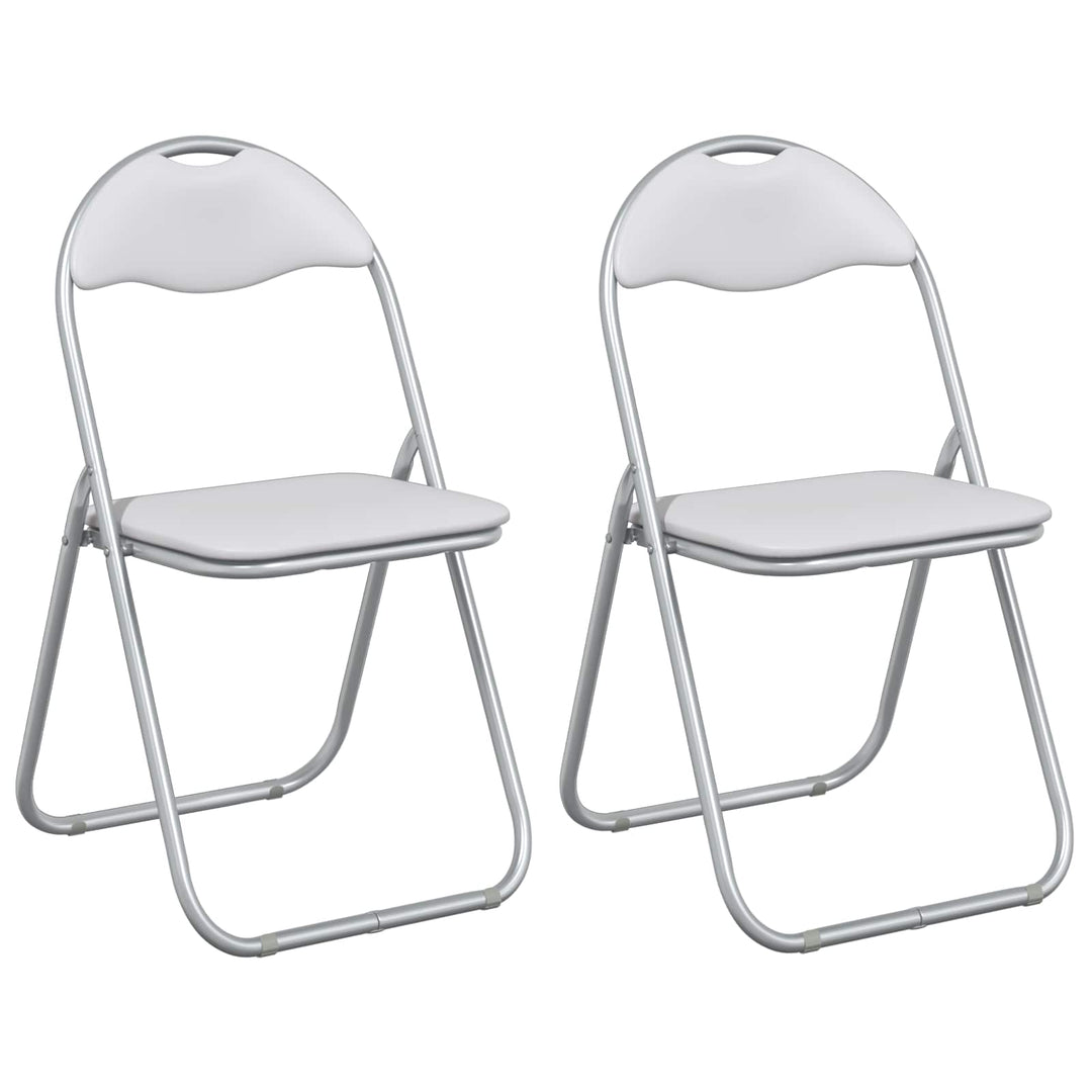 Sammenklappelig stol 2 pcs Hvid og Grå 48 x 43,5 x 81 cm