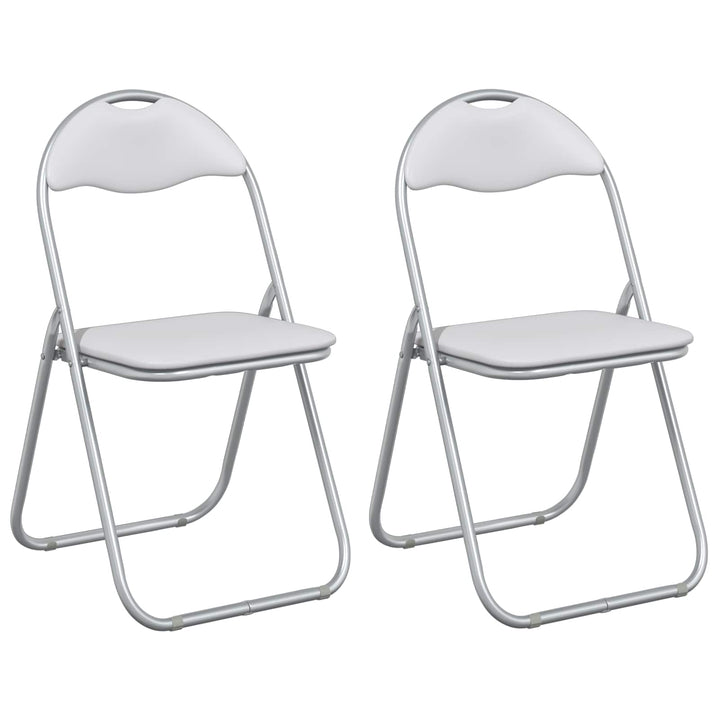 Sammenklappelig stol 2 pcs Hvid og Grå 48 x 43,5 x 81 cm