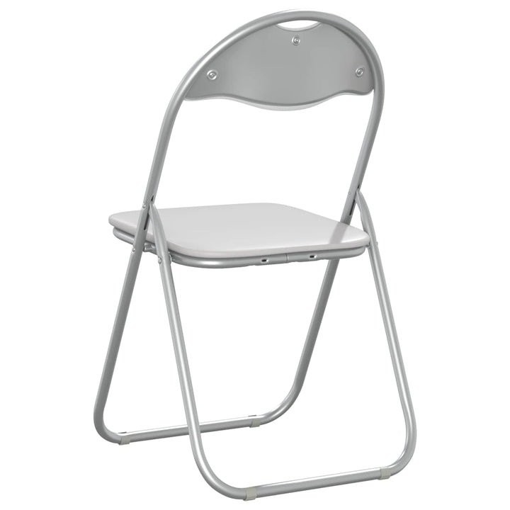 Sammenklappelig stol 2 pcs Hvid og Grå 48 x 43,5 x 81 cm