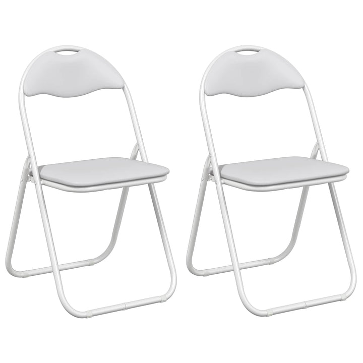 Sammenklappelig stol 2 pcs Hvid og Grå 48 x 43,5 x 81 cm