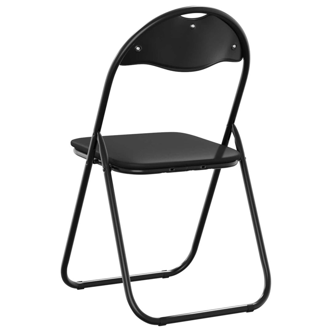Sammenklappelig stol 2 pcs Sort 48 x 43,5 x 81 cm Faux læder