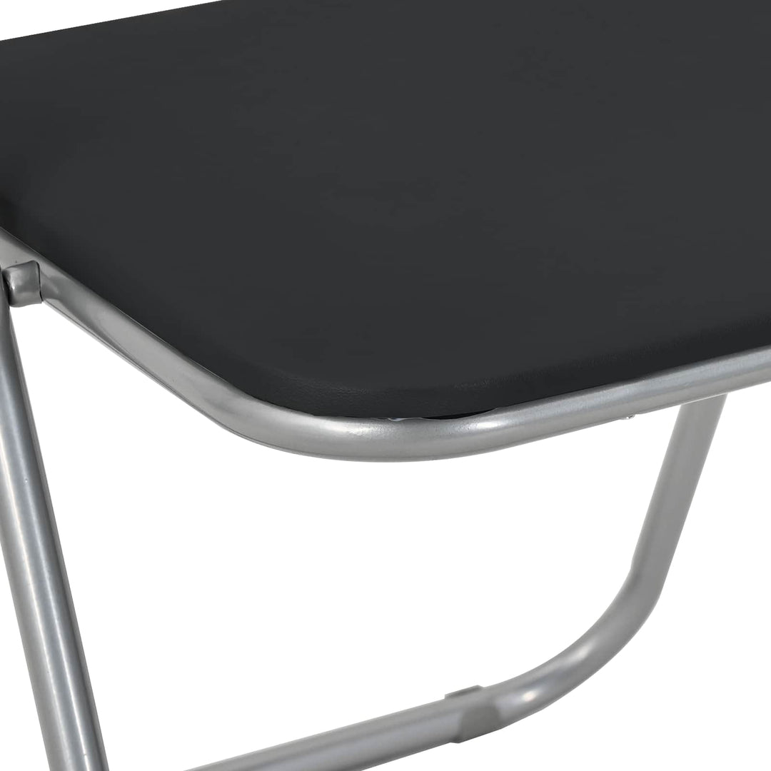 Sammenklappelig stol 8 pcs Sort og grå 48 x 43,5 x 81 cm