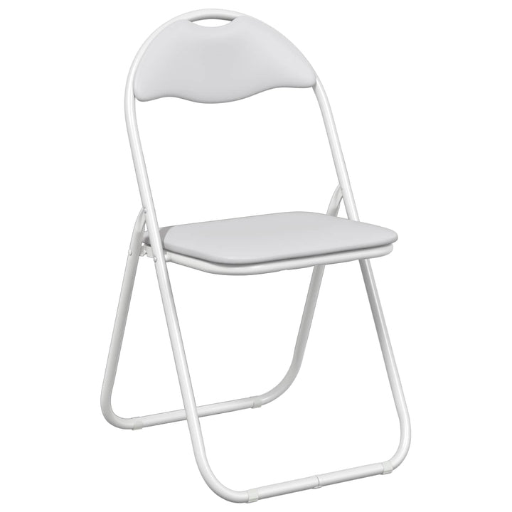 Sammenklappelig stol 8 pcs Hvid 48 x 43,5 x 81 cm Faux læder