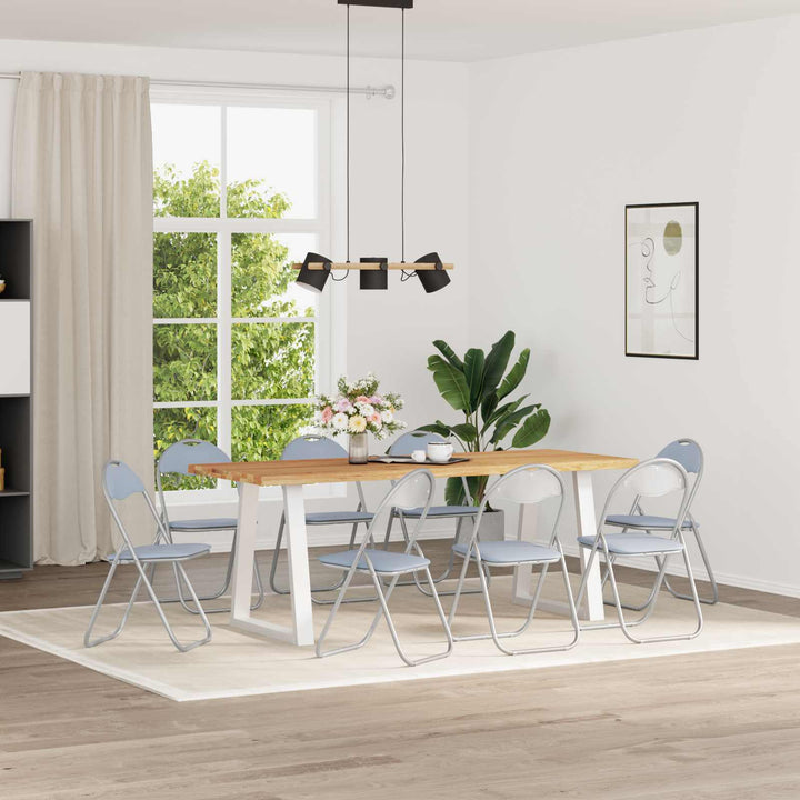 Sammenklappelig stol 8 pcs Grå 48 x 43,5 x 81 cm Faux læder