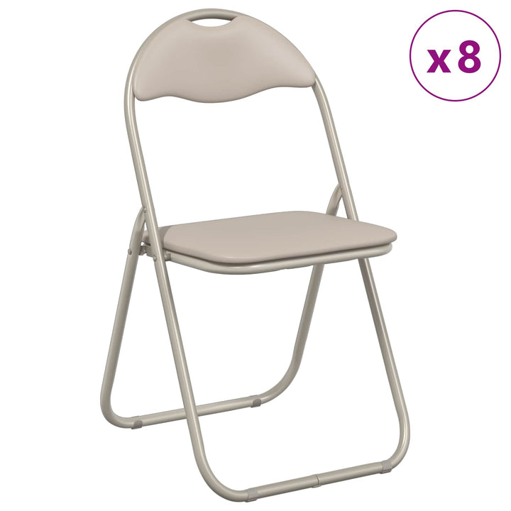Sammenklappelig stol 8 pcs Sandfarvet 48 x 43,5 x 81 cm