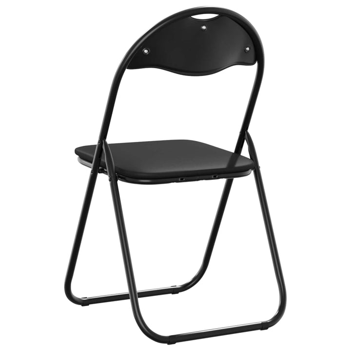 Sammenklappelig stol 8 pcs Sort 48 x 43,5 x 81 cm Faux læder