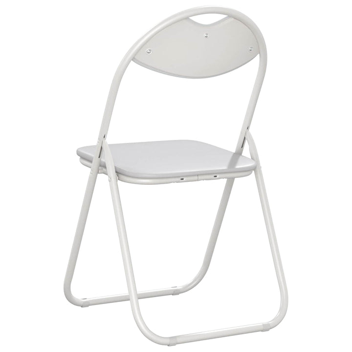 Sammenklappelig stol 2 pcs Hvid 48 x 43,5 x 81 cm Faux læder