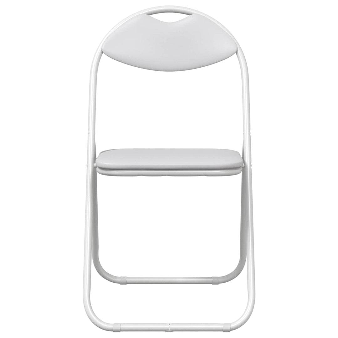 Sammenklappelig stol 2 pcs Hvid 48 x 43,5 x 81 cm Faux læder