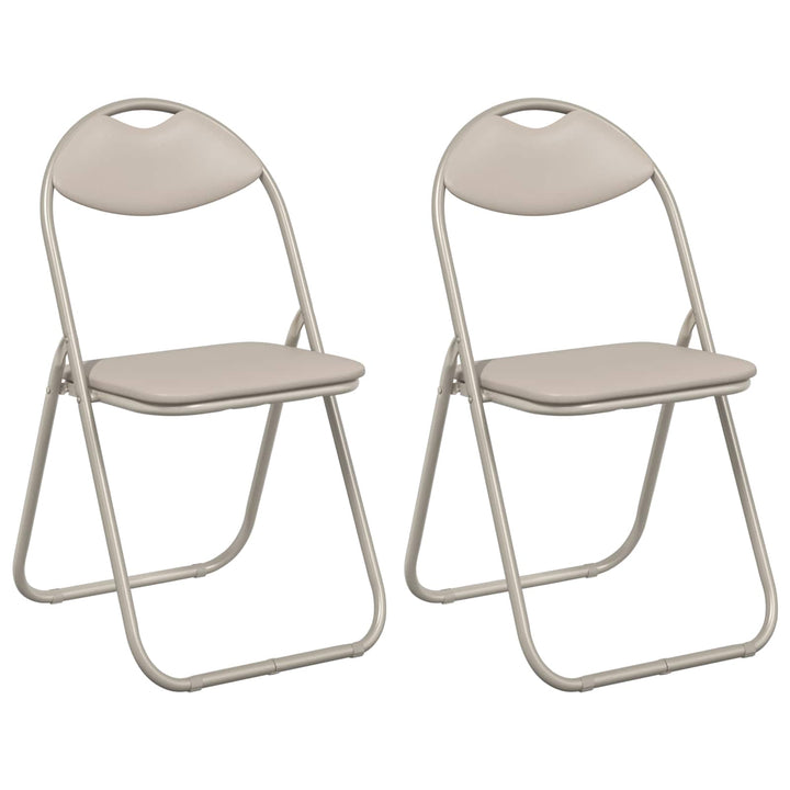 Sammenklappelig stol 2 pcs Sandfarvet 48 x 43,5 x 81 cm