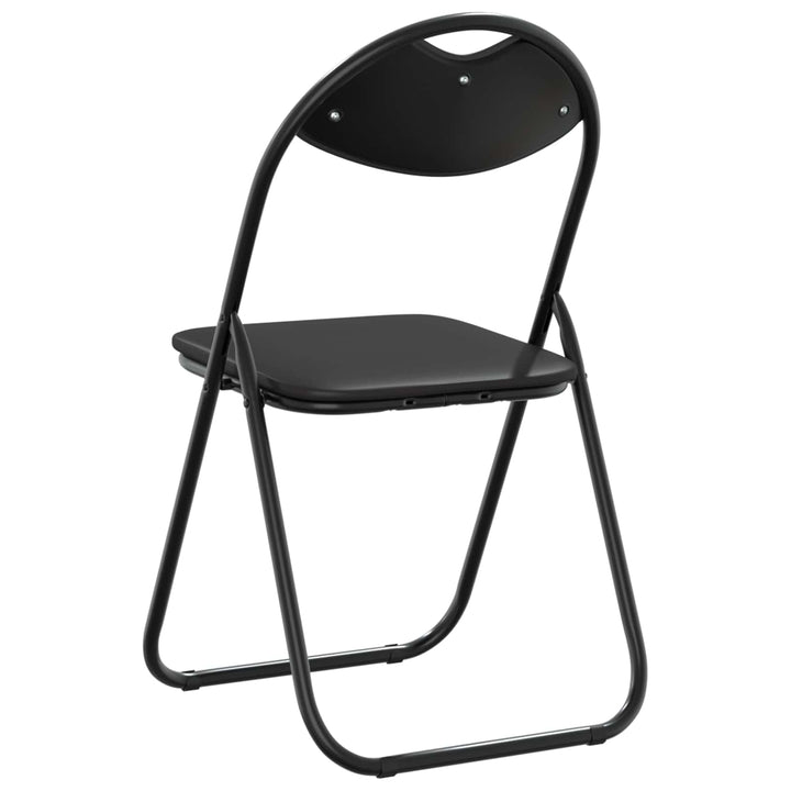 Sammenklappelig stol 2 pcs Sort 48 x 43,5 x 81 cm Faux læder