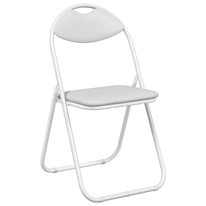 Sammenklappelig stol 8 pcs Hvid 48 x 43,5 x 81 cm Faux læder