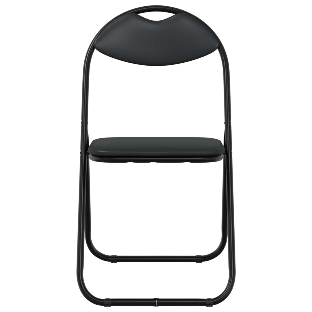 Sammenklappelig stol 8 pcs Sort 48 x 43,5 x 81 cm Faux læder