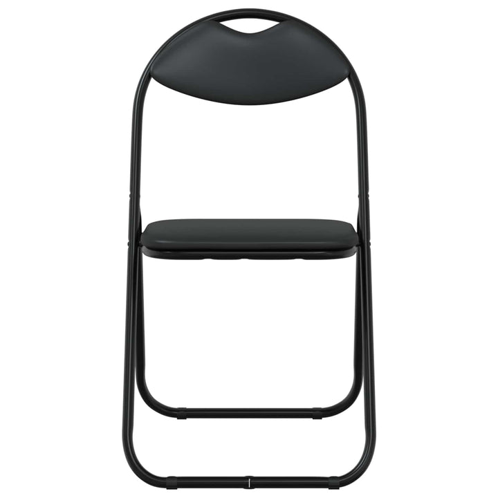 Sammenklappelig stol 8 pcs Sort 48 x 43,5 x 81 cm Faux læder