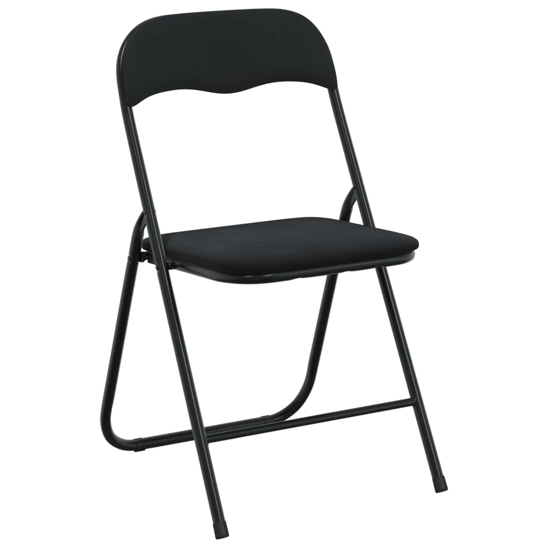 Sammenklappelig stol 2 pcs Sort 48 x 44 x 78 cm Fløjl