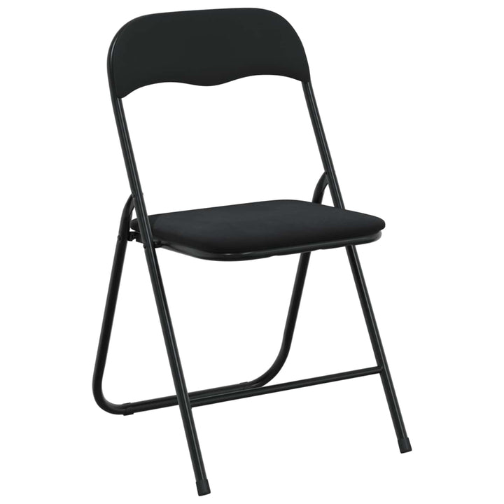 Sammenklappelig stol 2 pcs Sort 48 x 44 x 78 cm Fløjl