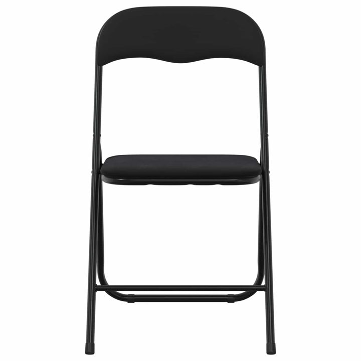 Sammenklappelig stol 2 pcs Sort 48 x 44 x 78 cm Fløjl