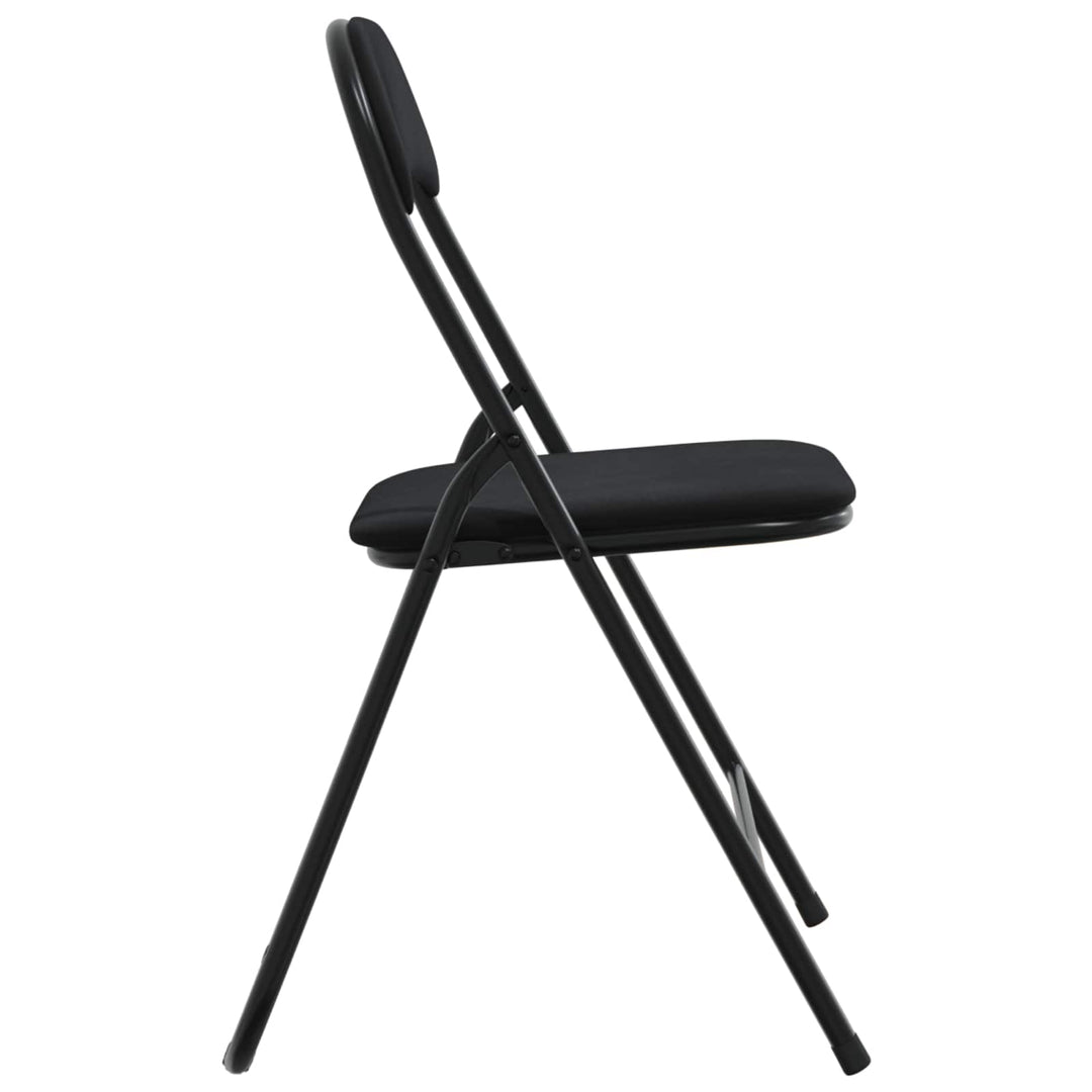 Sammenklappelig stol 2 pcs Sort 48 x 44 x 78 cm Fløjl