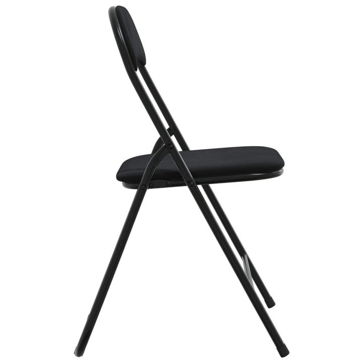 Sammenklappelig stol 2 pcs Sort 48 x 44 x 78 cm Fløjl