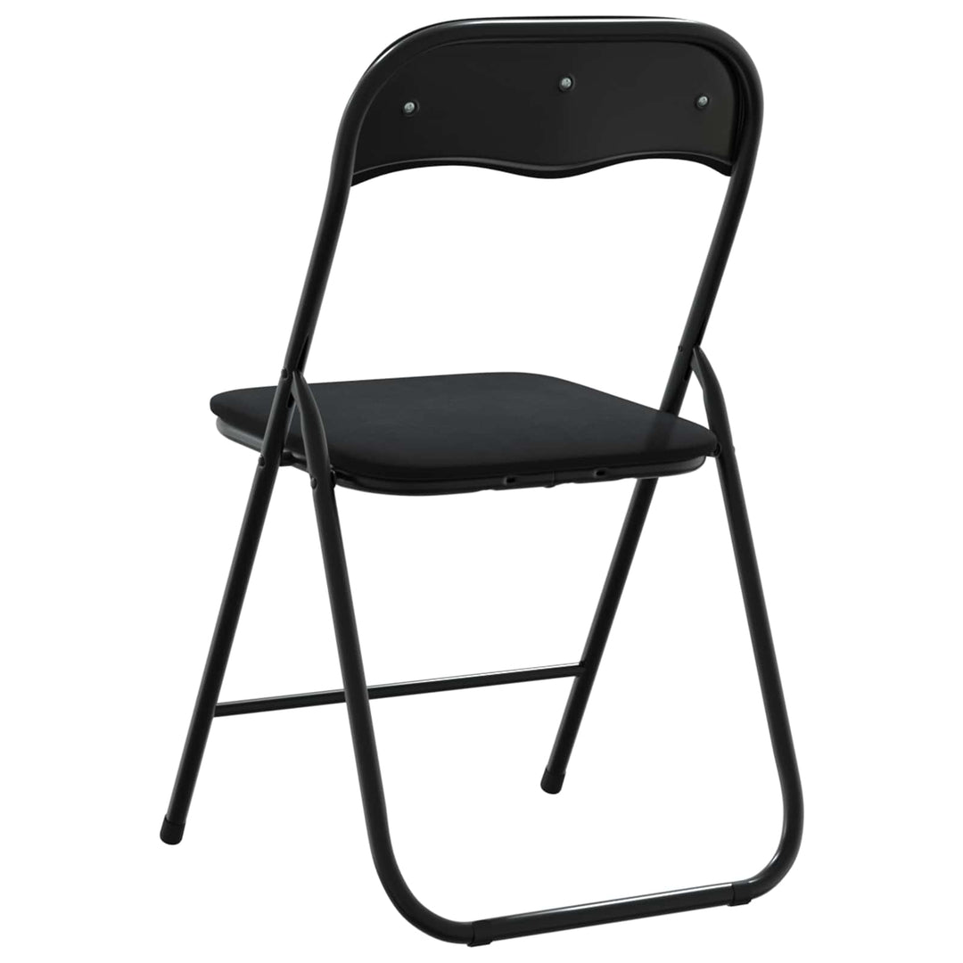Sammenklappelig stol 8 pcs Sort 48 x 44 x 78 cm Fløjl