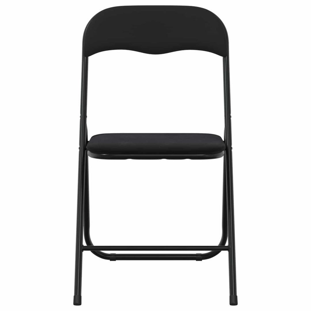 Sammenklappelig stol 8 pcs Sort 48 x 44 x 78 cm Fløjl