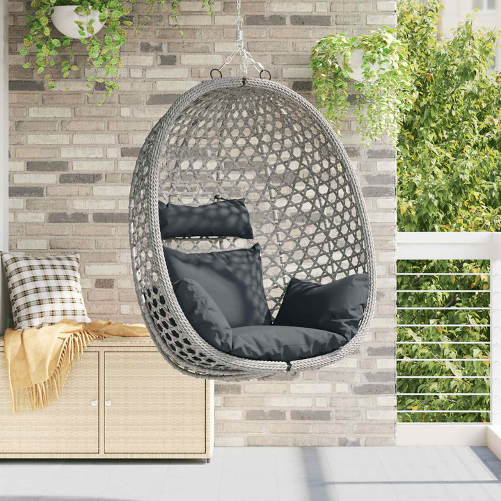 Hængestol uden stativ Anthracit og grå 92 x 57,5 x 110 cm