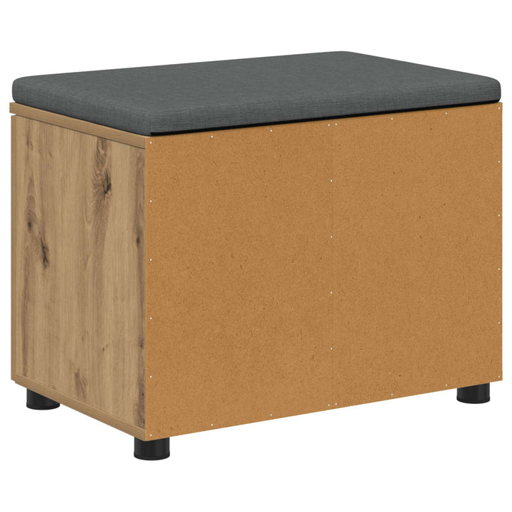 Skobænk med hynde Artisan-eg 60 x 38 x 46 cm Konstrueret træ