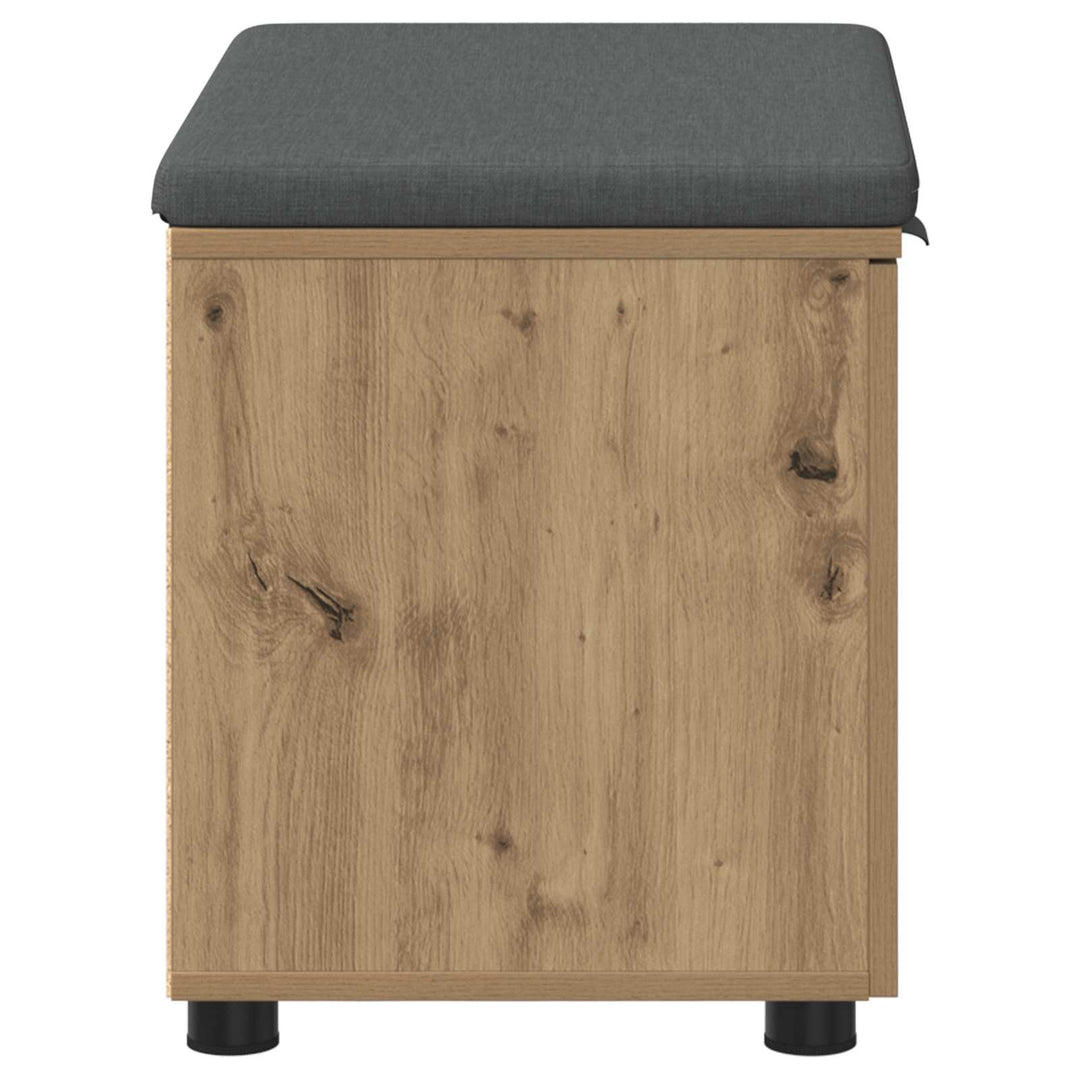 Skobænk med hynde Artisan-eg 60 x 38 x 46 cm Konstrueret træ